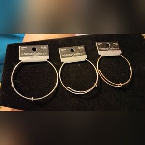 3 New Adjustable Bangle Bracelets